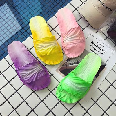 China Creative Indoor Bathroom Cabbage Slippers Fashion Trend Cabbage Slippers Personality Web Celebrity Plastic Fancy Slippers for sale