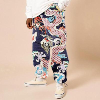 China Breathable Loose Type Of Printing Leisure Pants Male Waist Trend for sale