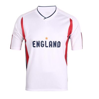 China Free Sample Factory Direct Design Breathable Quick Dry England Custom Logo Soccer Football Wear T-Shirts For Man for sale