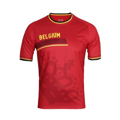 China Quick Dry Breathable Comfortable Free Sample Bare Belgium Design Jersey Store Soccer T-shirt Uniforms Custom Soccer Jersey Wear for sale