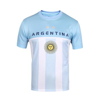 China Free Sample 2022 Custom LOGO Jersey Store Football Uniforms Soccer Jersey T-shirt Comfortable Design Breathable Quick Dry Argentina for sale