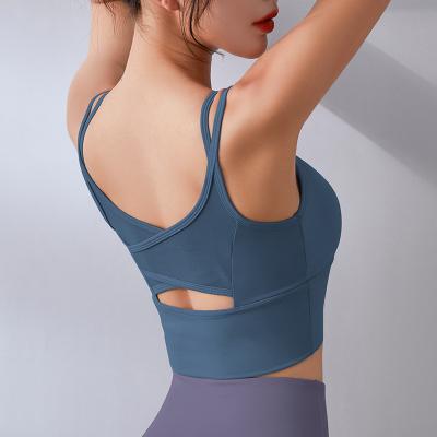 China Wholesale Knitting Women's Gym Bra Sports Bra Sports Bra Free Sample Fitness Workout Seamless Yoga Bra Knitting Activewear for sale