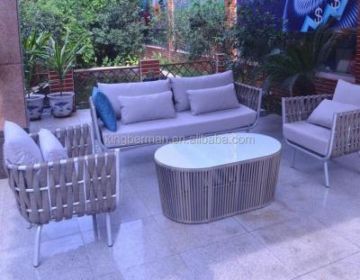 China 2017 Modern New Arrival Luxury Rope Sofa Sets Rope Outdoor Garden Furniture for sale