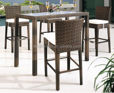 China Modern Bar Furniture Outdoor Tables High And Stools Aluminum Bar Furniture for sale