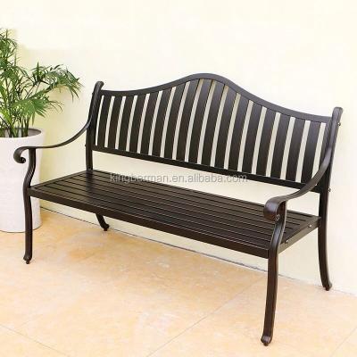 China Modern Outdoor Furniture Wrought Iron Chair Garden Bench Long Chair for sale