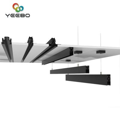 China 2021 Minimalist Trend 48V Modern Linear Led Track Spotlight Outdoor Recessed Pendant Led Aluminum Profile Magnetic Track Light for sale