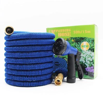 China Best Products Adjustable Retractable Magic Hose Expandable Garden Hose With Brass Fitting for sale