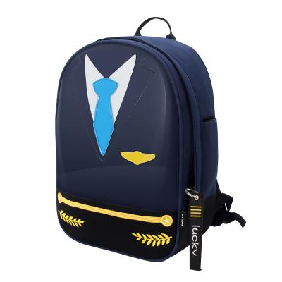 China Factory Wholesale Weplus Children 3~5y Old Navy Blue Polyester Pilot School Bags Kids Backpack 12L Directly for sale