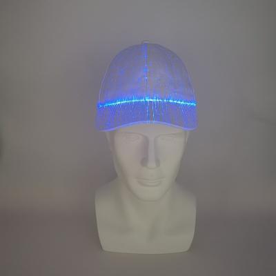 China Wholesale LED LIGHT Printed Logo Outdoor Adjustable Soft Fiber Led Baseball Cap Sports Hat for sale