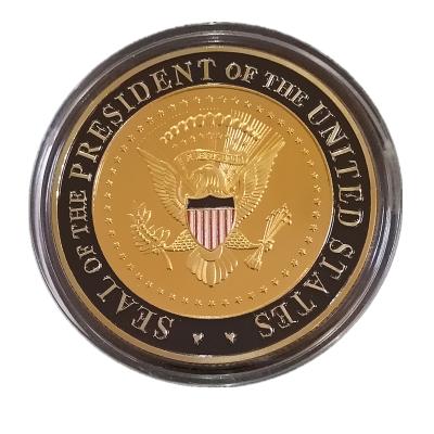 China Hot Selling Gold Plated USA Coin Europe Amazon Donald Trump 2020 President Trump Coins For Souvenir for sale