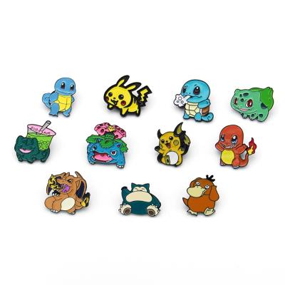 China Global Monday Brooch Cartoon Animation Push Around Cute Accessories Badges Pin For Student Children's Bag for sale