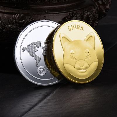 China Wholesale Current Relief Shiba Inu Commemorative shib Europe shib coin 3d coins and silver plated coin for gifts for sale