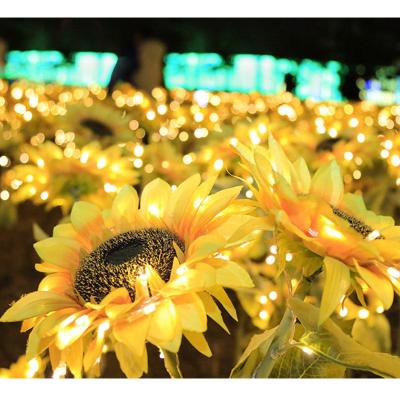 China IP65 Waterproof Solar Garden Light In-ground LED Outdoor Lawn Decoration And Landscape Sunflower Shape. for sale