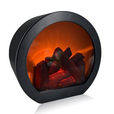 China Traditional Decorative Lantern, Fireplace Light LED Simulation Log Flame Effect, Touch Switch and USB Operated Fireplace Lantern for sale