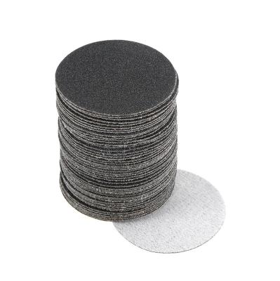 China High Quality High Yield 150mm Silicone Carbide Black Hook And Loop Round Sanding Disc For Polishing And Grinding for sale