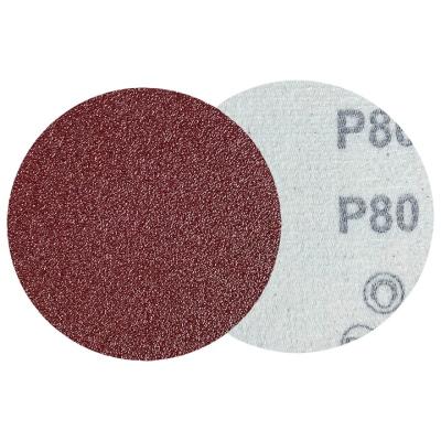 China Hot Sales Durable 5 Inch Abrasive Sanding Disc Round Sandpaper Red Sandpaper Disc For Car Sanding for sale