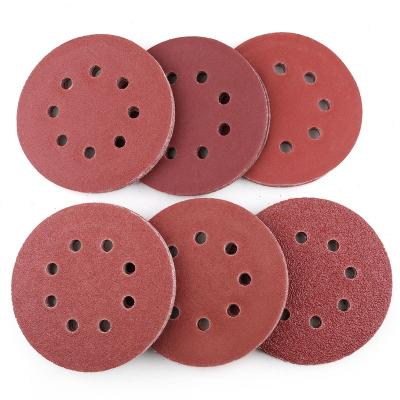 China Durable Hot Sales 125 Mm 5 Inch Hook And Loop Automotive Sandpaper , Sand Paper Disc 40-600 Grit Paper for sale