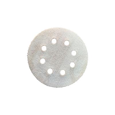 China High Efficiency White Sanding Disc with 8 Holes 60# 80# for Automobile Polishing Surface and Wood for sale