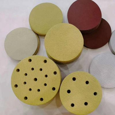 China Self Sharp Moment Polishing Wholesale High Quality 4 Inch 100mm Yellow Sandpaper Sanding Paper Discs For Polishing Automotive, Metal, Paint Removing for sale