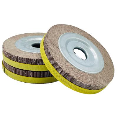 China 200*25mm emery cloth falp wheel ALUMINUM OXIDE WHEEL sandcloth polishing wheel for polishing for sale