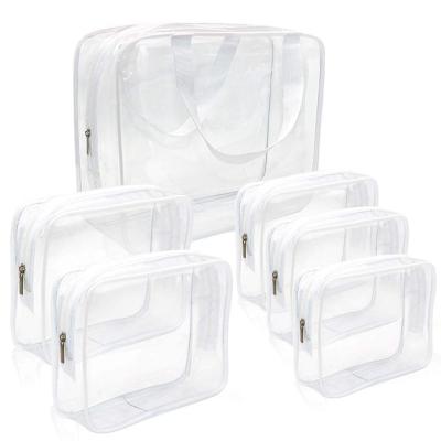 China Cosmetic packaging. Merchandise Packaging Custom Printing Logo Reusable Transparent Plastic Cosmetic Bag For Sale for sale