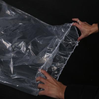 China Recyclable Transparent PE Plastic Bag With Double Elastic String Opening for sale