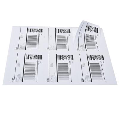 China Wholesale Waterproof Die Cut Adhesive Shipping Labels for Inkjet Laser Printing and Custom Sizes for sale