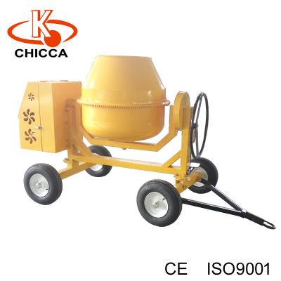 China high quality 260L 2 wheels gasoline diesel portable concrete mixer for sale