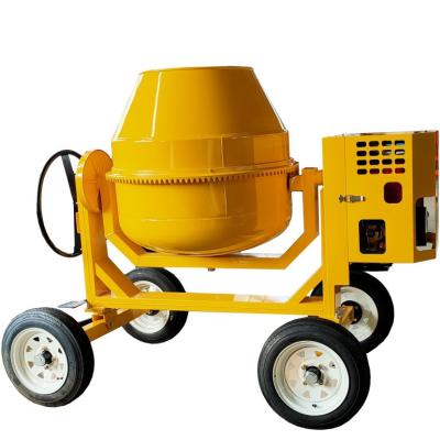 China 4 wheels 700 litres concrete mixer with diesel engine electric gasoline 2 bags cement machines portable en venta