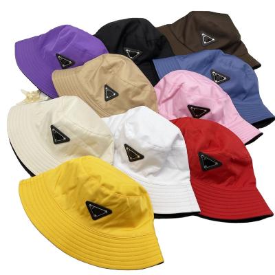 China New Winter Plush Hats Brand Designer Brand Color Bucket Hat Triangle Famous Fisherman Hat Wholesale for sale