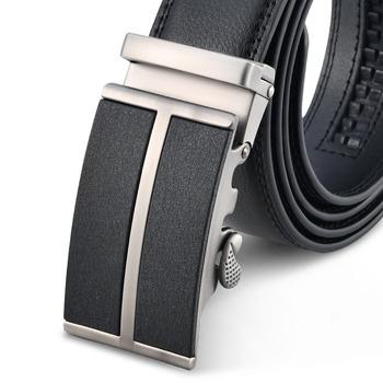 China Cowhide Fashion Brand Designer Belt Luxury Automatic Buckle Male Real Leather Belt for sale