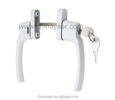 China Door Hotel Door Handle With Double Side White Aluminum Keys Handle for sale