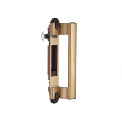 China Modern aluminum door handle with sliding lock with key, patio door lock for sale