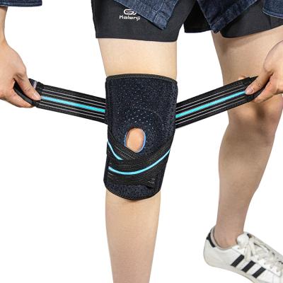 China Breathable Open Stability Knee Brace Elasticity Patella Knee Support With Elastic Strap For Running Sports for sale