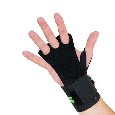 China Durable Hot Selling Comfortable Palm Protector Wrist Support Weightlifting Gloves Leather Straps for sale