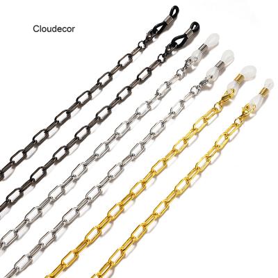 China Fashoin Safety Strap Face Masking Lanyard Holder Clip Necklace Stylish Anti-Slip Glasses Chain Gold Plated Chain Sunglasses for sale