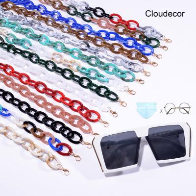 China Link Chain Oval Acrylic Linked Chain For Eye Glass Stopper Necklace Resin Bag Chain Strap Mask Hanger Eyewear Chain Accessories for sale