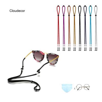 China Fashoin Fashion Black Velvet Sports Glasses Tie Rope Sunglasses Mask String Holder Adjustable Eyewear Chain Rope Men for sale