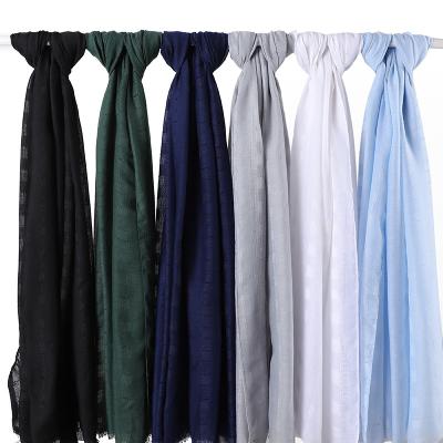 China Wholesale 2021 Newest Girle Ladies Woman Muslim Pure Color Hijab Scarf Polyester Fabric Cotton Printed Scarves for sale