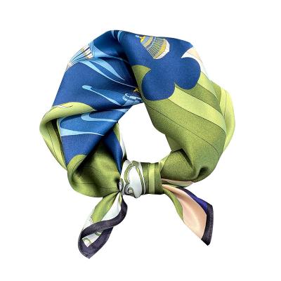 China Fashion Square Women Fit Custom Printed Silk Satin Scarves Fashion Ladies Scarf for sale