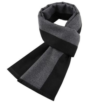 China Imitate Cashmere New Custom Pattern Fashion Viscose Scarves And Brushed Cotton Mens Winter Scarf for sale