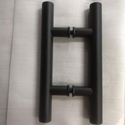 China Modern Matt Black Pull Handle For Interior Glass Door for sale