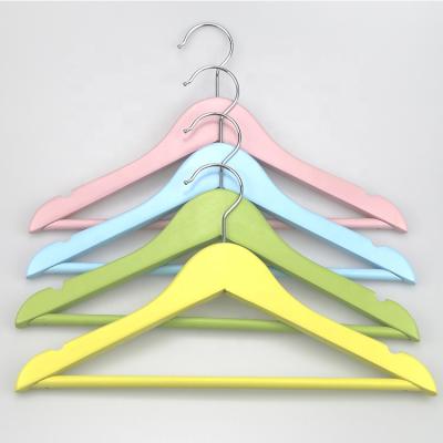 China No Kids Color Wooden Hanger for sale