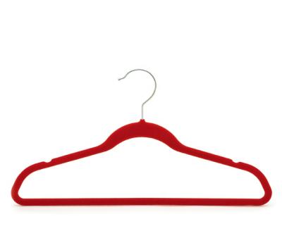 China SHOW Regular Velvet Suit Hanger Flocking Hanger for sale