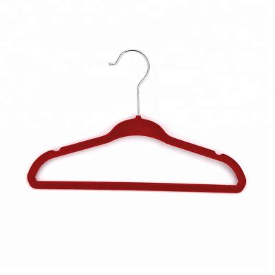 China DISPLAY Kids High Density Velvet Hangers Flock Hanger for sale