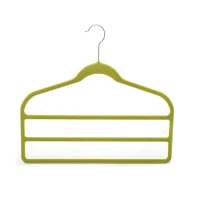 China SHOW Multiple 3 Layer Velvet Scarf Hangers Pants Hangers for sale