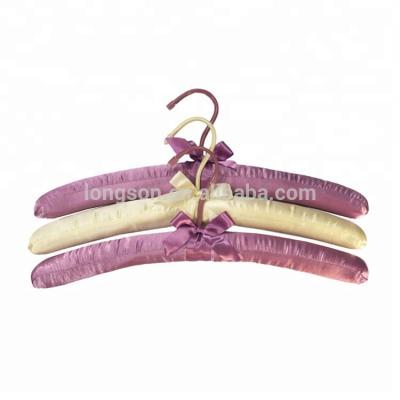 China Ivory satin padded satin hanger padded hanger for sale