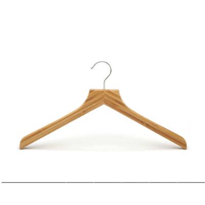 China DISPLAY Garment Use Cloth Hanger Bamboo Natural Color LSB004 for sale