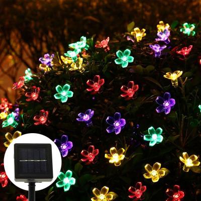 China Christmas Decorative Lighting 7M 50 LED Solar Flower Lamps Decorative Lights Waterproof Garden Fairy Outdoor Christmas Solar Led Light for sale