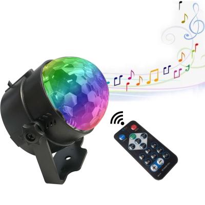 China Theme Park Sound Activated Disco Ball Party Lights Strobe Light 3W RGB LED Rotating Stage Lights For Xmas Home KTV Christmas Wedding Show for sale